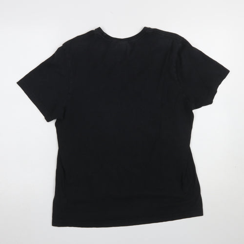 adidas Women's Black Sports Graphic Short Sleeve Cotton T-Shirt M