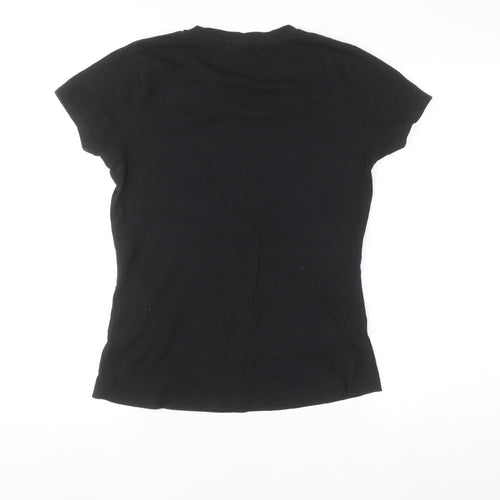 Lee Cooper Womens Black Short Sleeve Cotton T-Shirt Size 10
