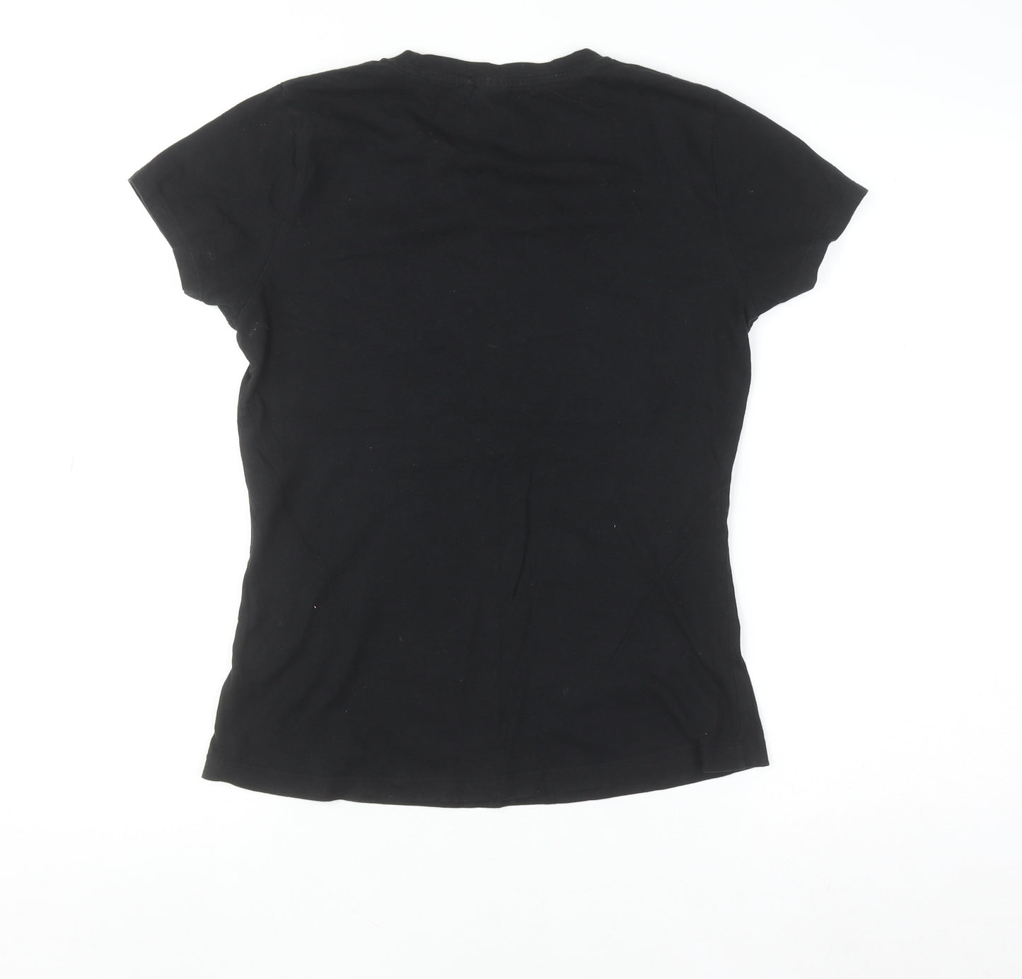 Lee Cooper Womens Black Short Sleeve Cotton T-Shirt Size 10