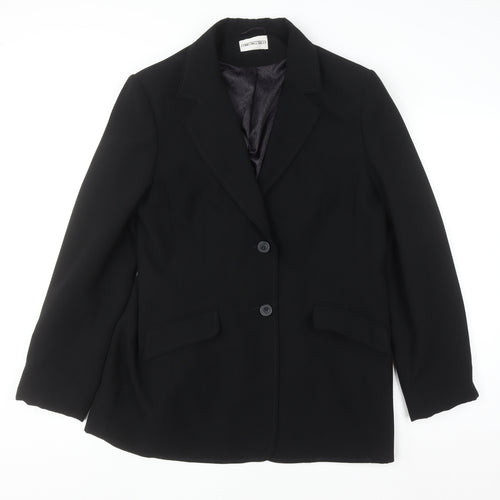 Long Tall Sally Women Black Size 18 Polyester Tailored Blazer Jacket