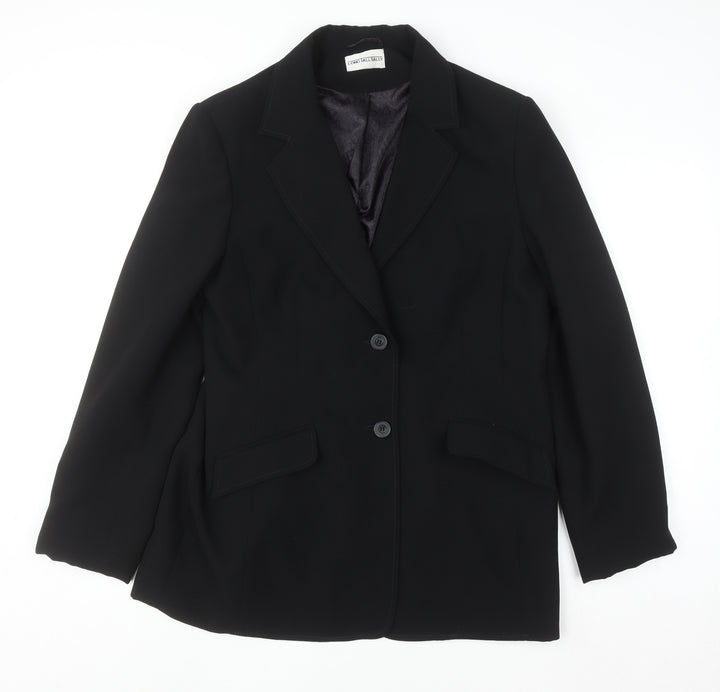 Long Tall Sally Women Black Size 18 Polyester Tailored Blazer Jacket