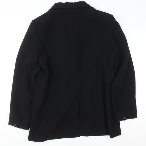 Long Tall Sally Women Black Size 18 Polyester Tailored Blazer Jacket
