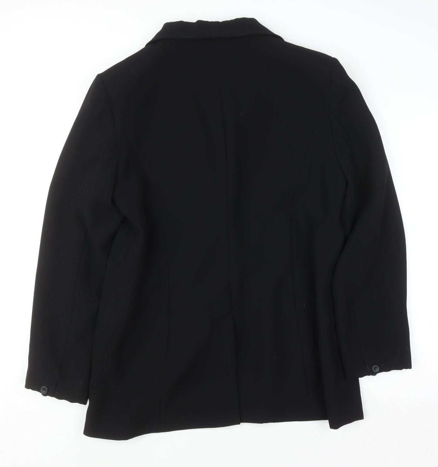 Long Tall Sally Women Black Size 18 Polyester Tailored Blazer Jacket