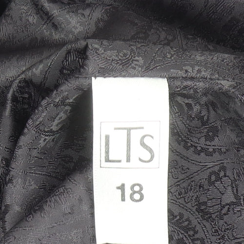Long Tall Sally Women Black Size 18 Polyester Tailored Blazer Jacket