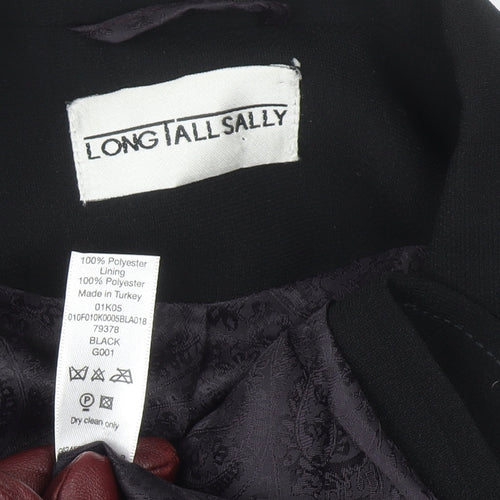 Long Tall Sally Women Black Size 18 Polyester Tailored Blazer Jacket