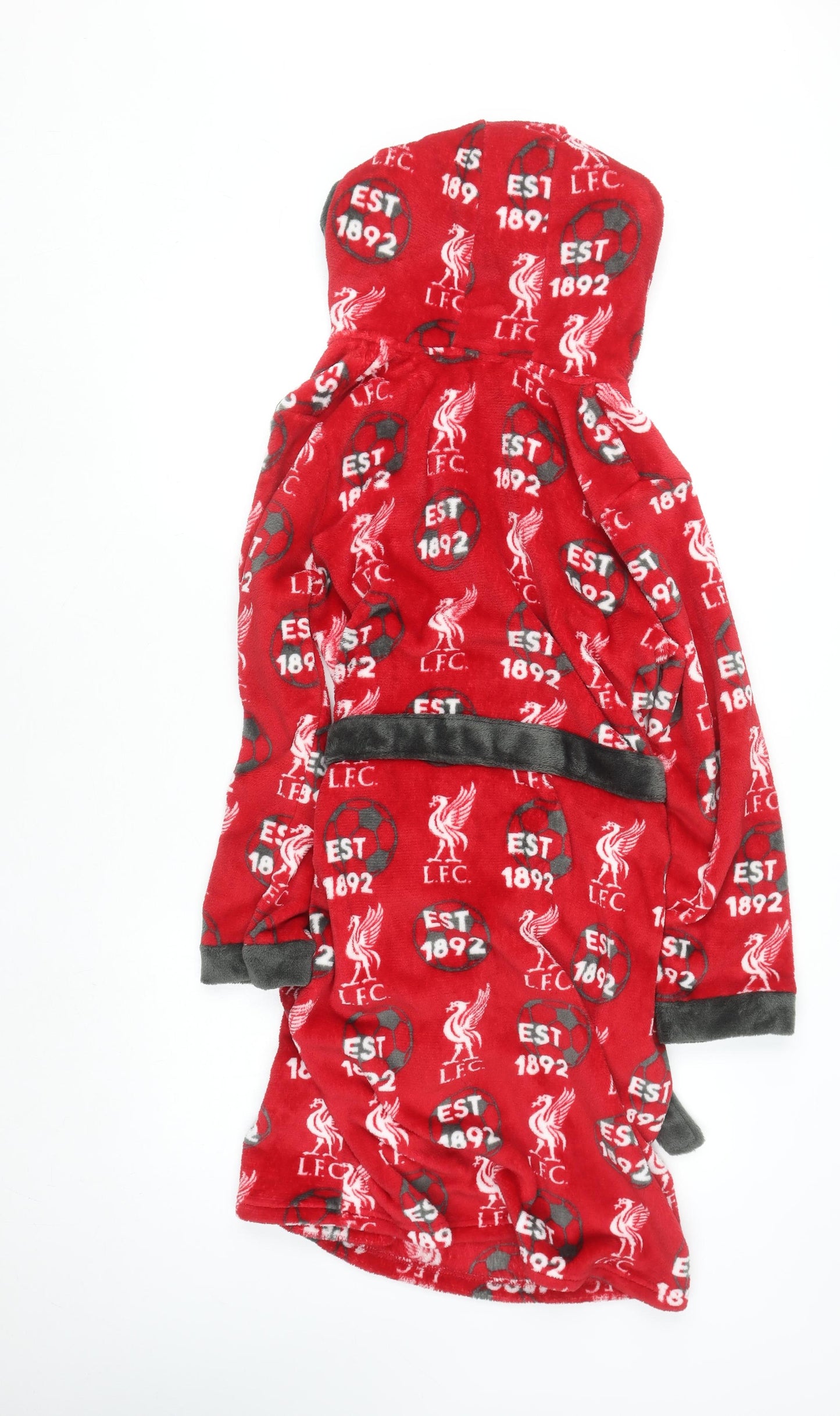 Dunnes Stores Boys Red LFC Fleece Hooded Robe 13-14 Years