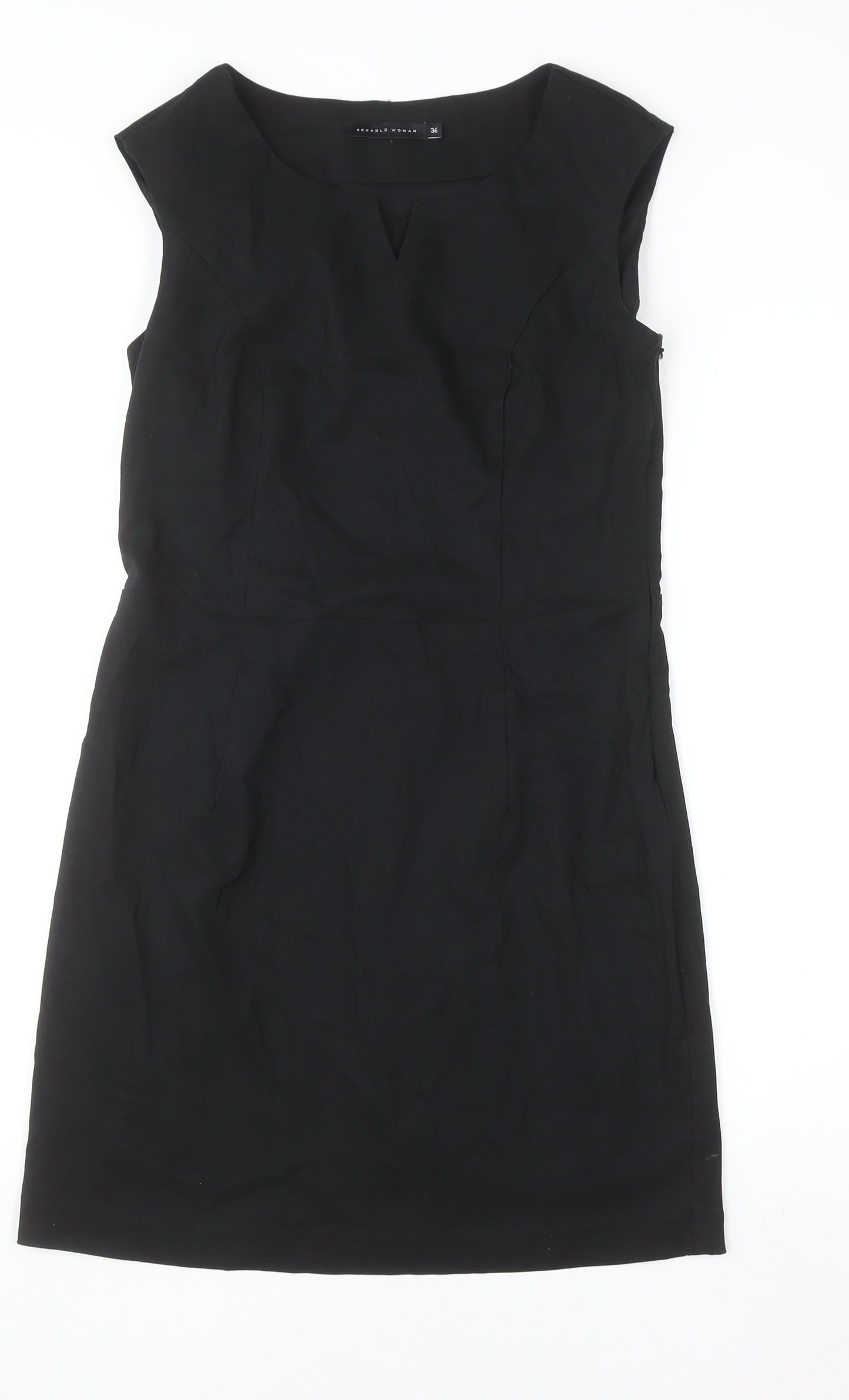 Seppälä Woman Black Sleeveless Sheath Dress Size 8 Workwear
