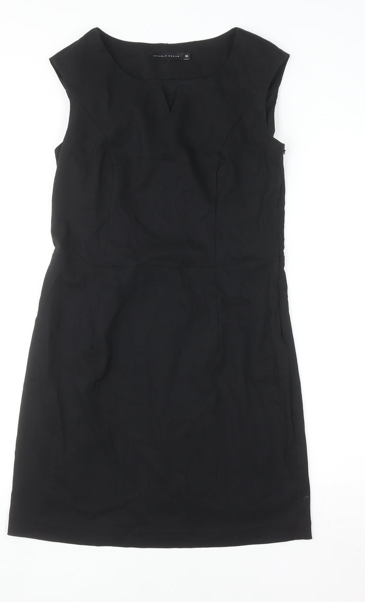 Seppälä Woman Black Sleeveless Sheath Dress Size 8 Workwear