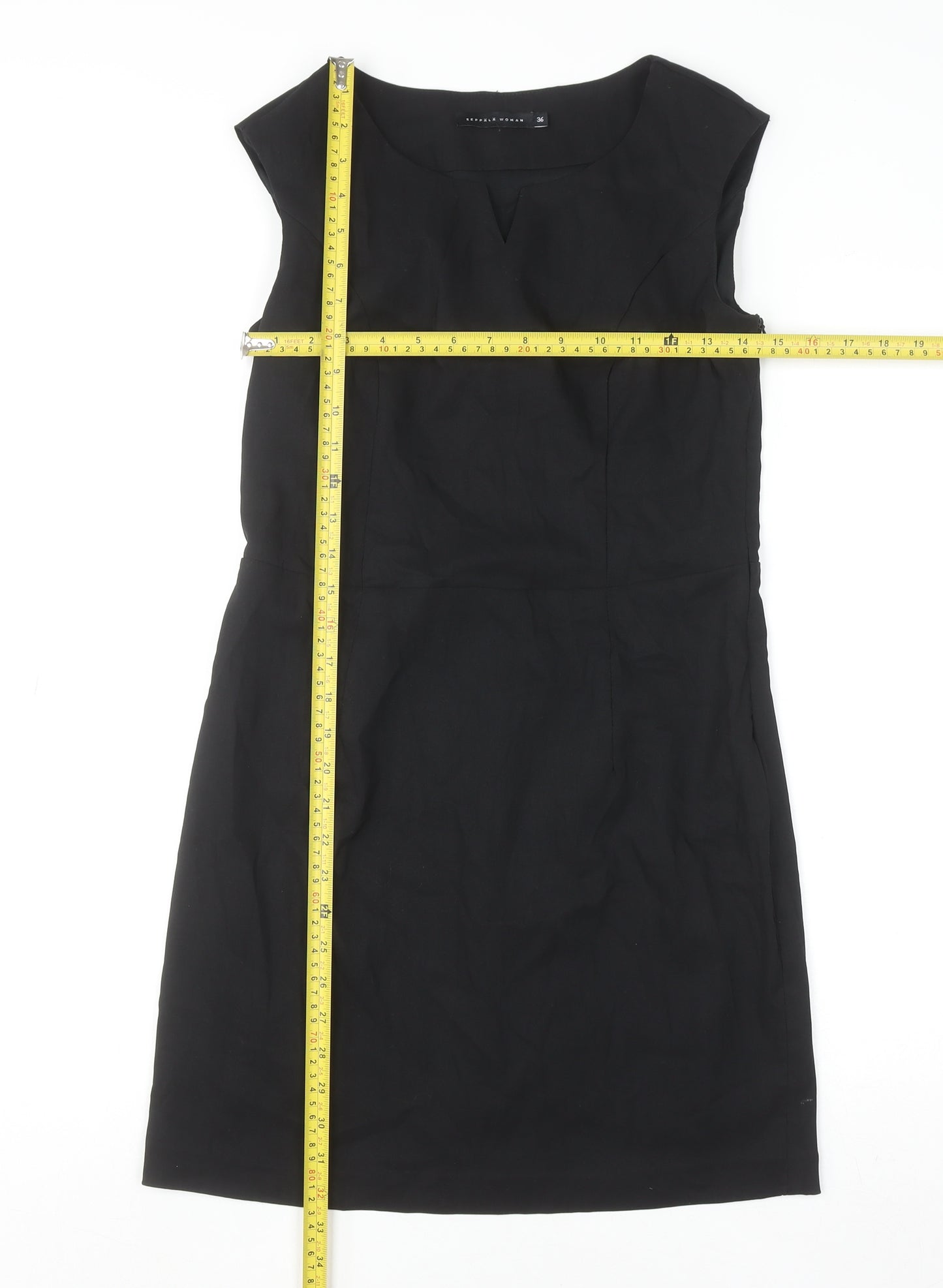 Seppälä Woman Black Sleeveless Sheath Dress Size 8 Workwear