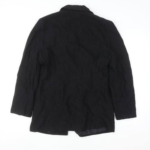 Robe Women's Black Double-Breasted Suit Jacket Size 16 Polyester Blend