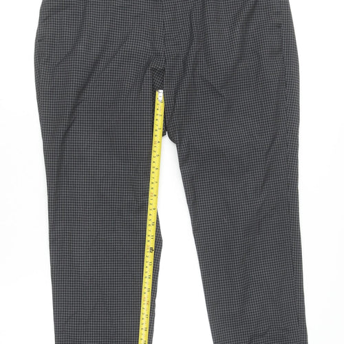 New Look Men Grey Check Regular Fit Trousers Size 36R