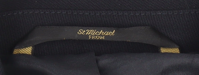 Marks and Spencer Women’s Black Short Sleeve Button-Up Blouse Size 14