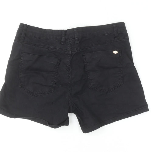 Stradivarius Women Black Denim Shorts Size 8 5-Pocket Style