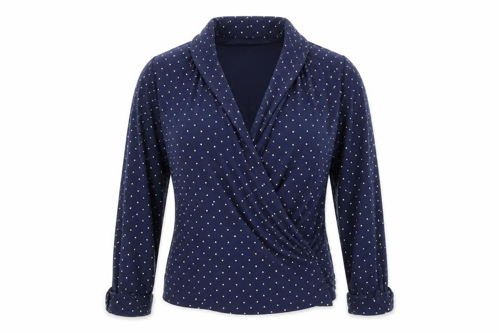 Marks and Spencer Women Blue Polka Dot Jersey Cardigan Size 12