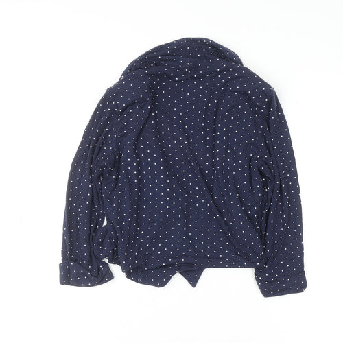 Marks and Spencer Women Blue Polka Dot Jersey Cardigan Size 12