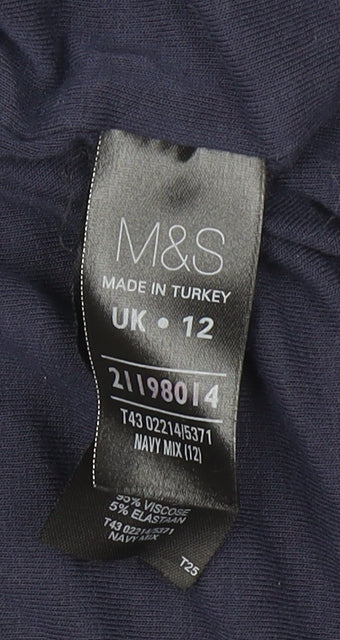 Marks and Spencer Women Blue Polka Dot Jersey Cardigan Size 12