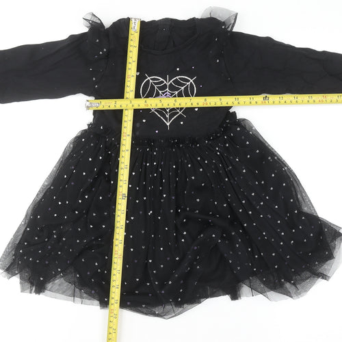 Dunnes Stores Girls Black Spider Tutu Dress 3-4 Years Halloween Party