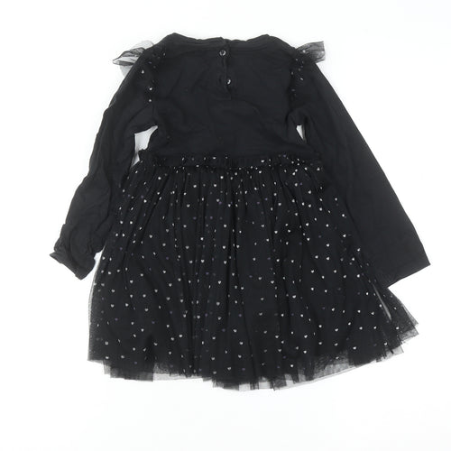 Dunnes Stores Girls Black Spider Tutu Dress 3-4 Years Halloween Party