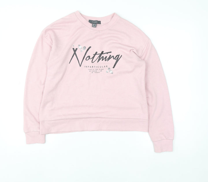 Primark Women Pink Crew Neck Pullover Jumper Size 10
