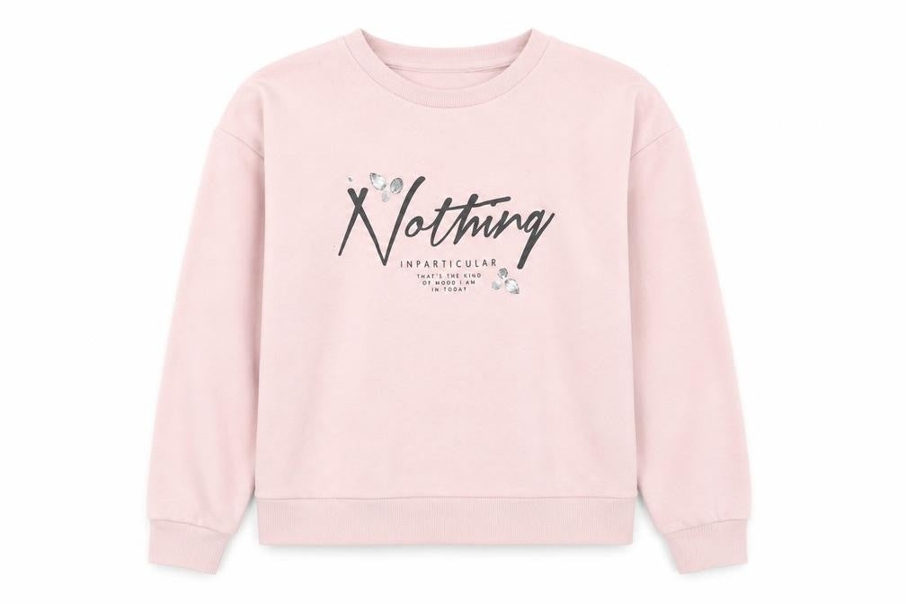 Front view of Primark Women Pink Crew Neck jumper, size 10