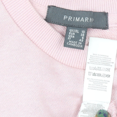 Primark Women Pink Crew Neck Pullover Jumper Size 10