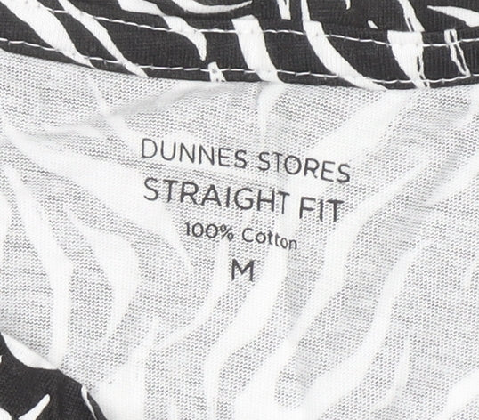 Dunnes Stores Women’s Black Zebra Print Cotton T-Shirt M