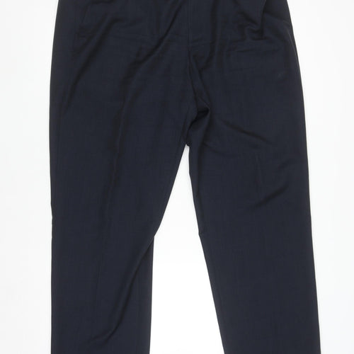 Dunnes Stores Men's Navy 42in Regular Fit Dress Trousers
