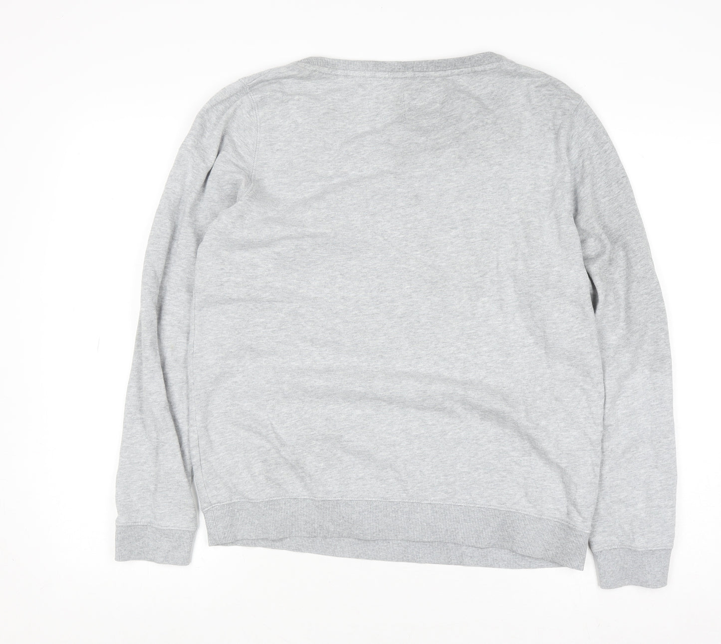 Mantaray Women's Grey Floral Embroidered Jumper Size 12
