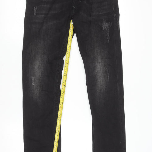 Diesel Men's Black Slim Fit Straight Denim Jeans Size 31