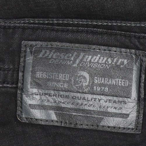 Diesel Men's Black Slim Fit Straight Denim Jeans Size 31