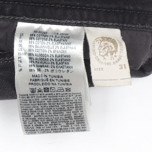 Diesel Men's Black Slim Fit Straight Denim Jeans Size 31