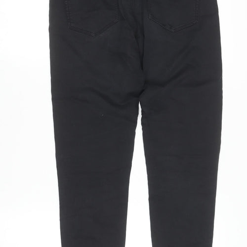 Stradivarius Womens Black Skinny Jeans Zip Ankle Stretch Size 12