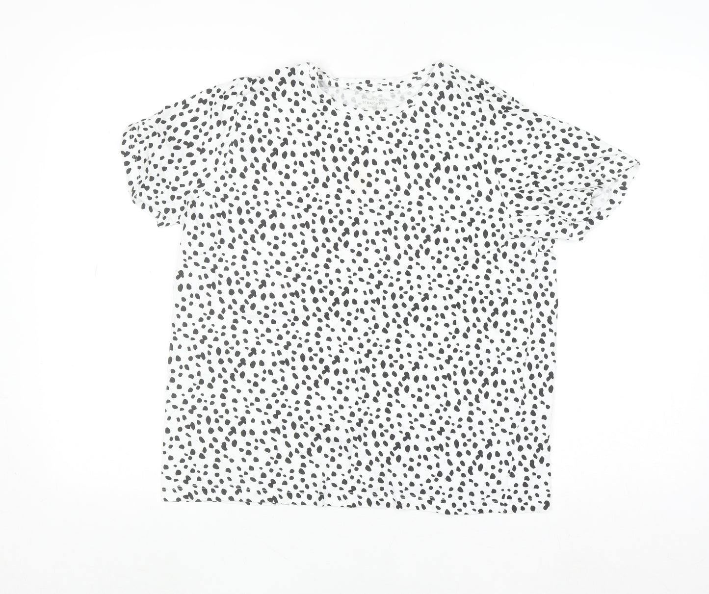 Dunnes Stores Women’s White Animal Print Cotton T-Shirt M