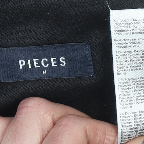 Pieces Womens Black Skinny High Rise Stretch Jeans Size M