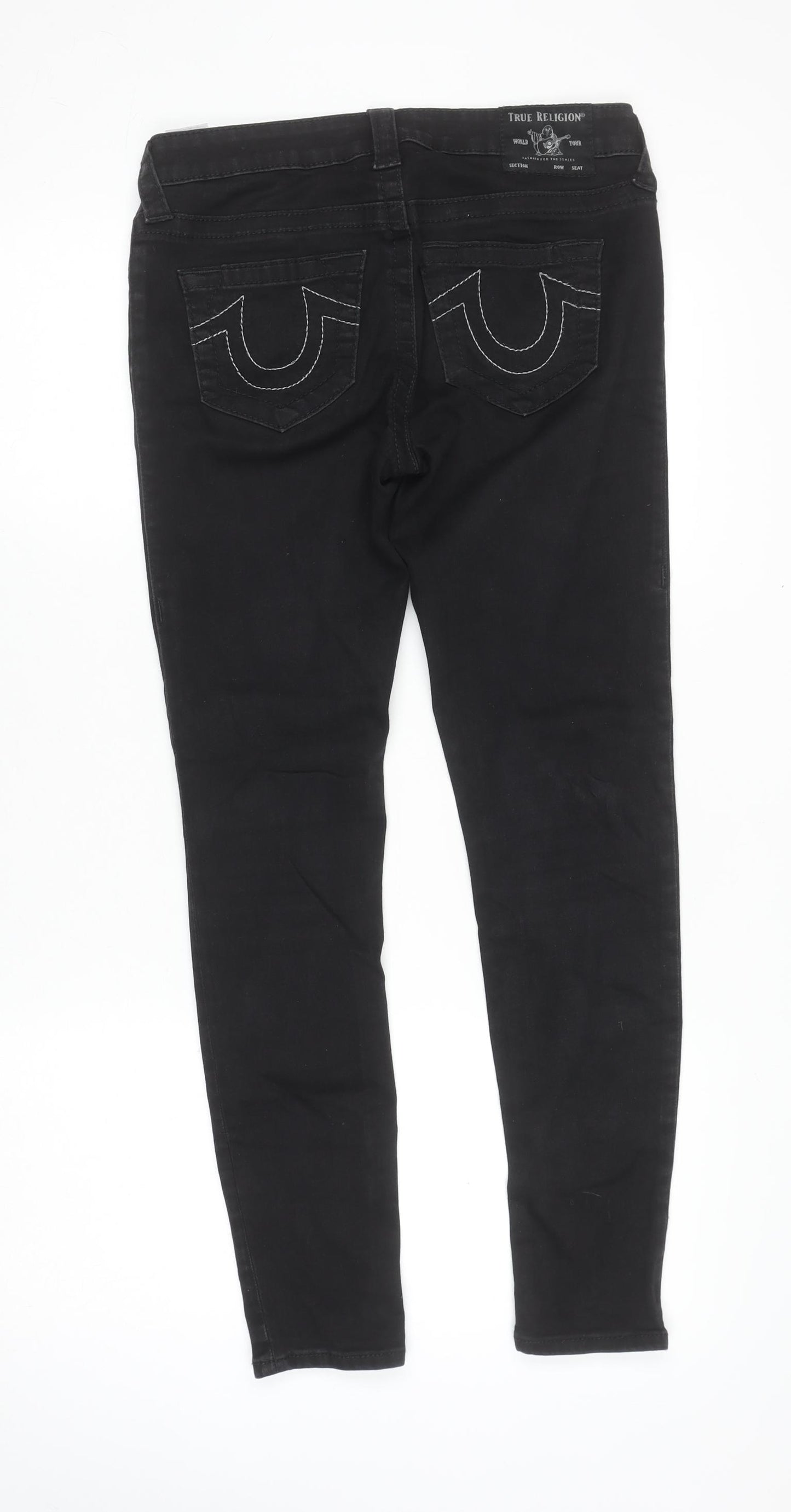 True Religion Womens Black Skinny Jeans Size 10 Slim Fit Stretch Denim