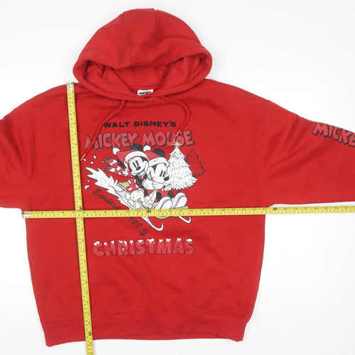 Disney Mickey Mouse Red XS Women's Christmas Pullover Hoodie