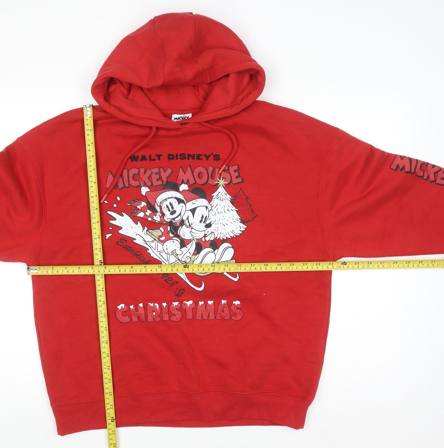 Disney Mickey Mouse Red XS Women's Christmas Pullover Hoodie
