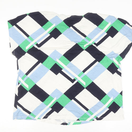 Fransa Womens Multicoloured Geometric Print Viscose T-Shirt Size L