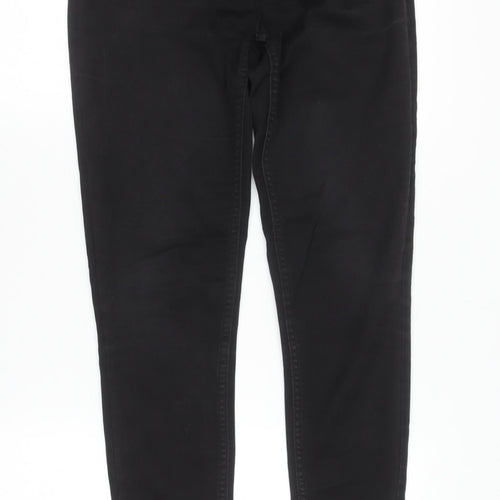 Pieces Womens Black Skinny Stretch Jeans Size M Mid Rise Denim