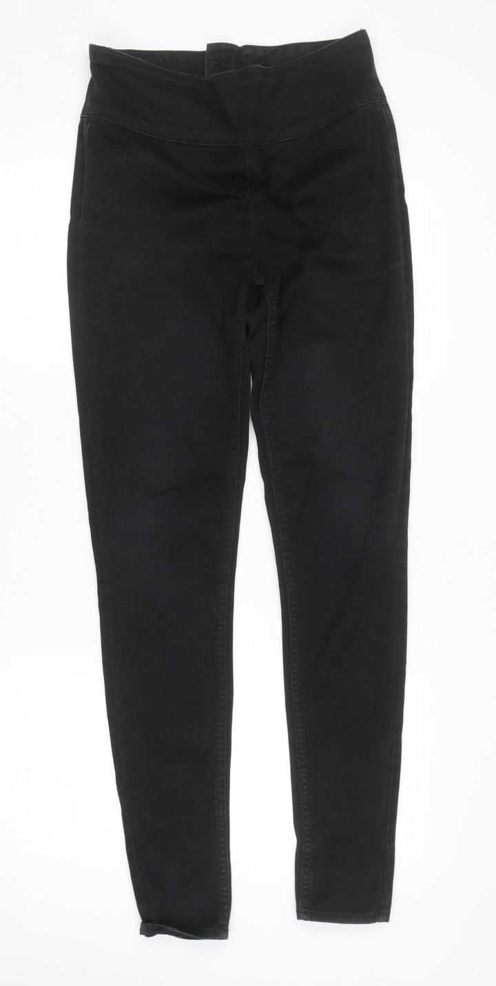 Pieces Womens Black Skinny Stretch Jeans Size M Mid Rise Denim