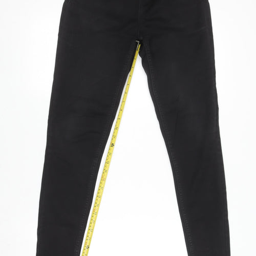 Pieces Womens Black Skinny Stretch Jeans Size M Mid Rise Denim