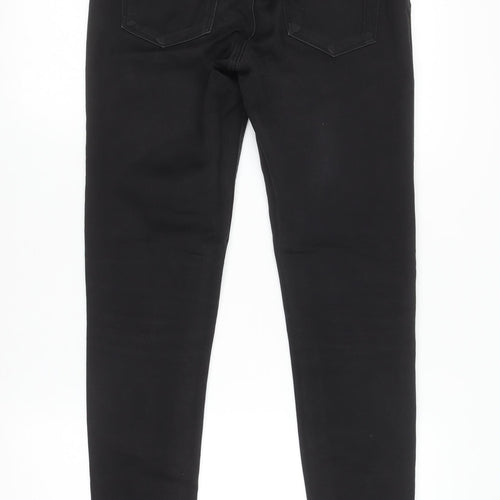 Pieces Womens Black Skinny Stretch Jeans Size M Mid Rise Denim