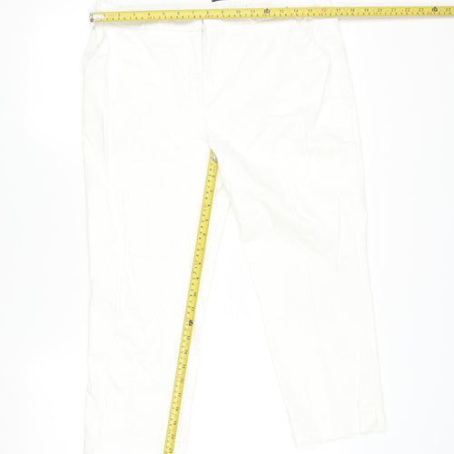 Dunnes Women’s White Chino Stretch Trousers Size 12