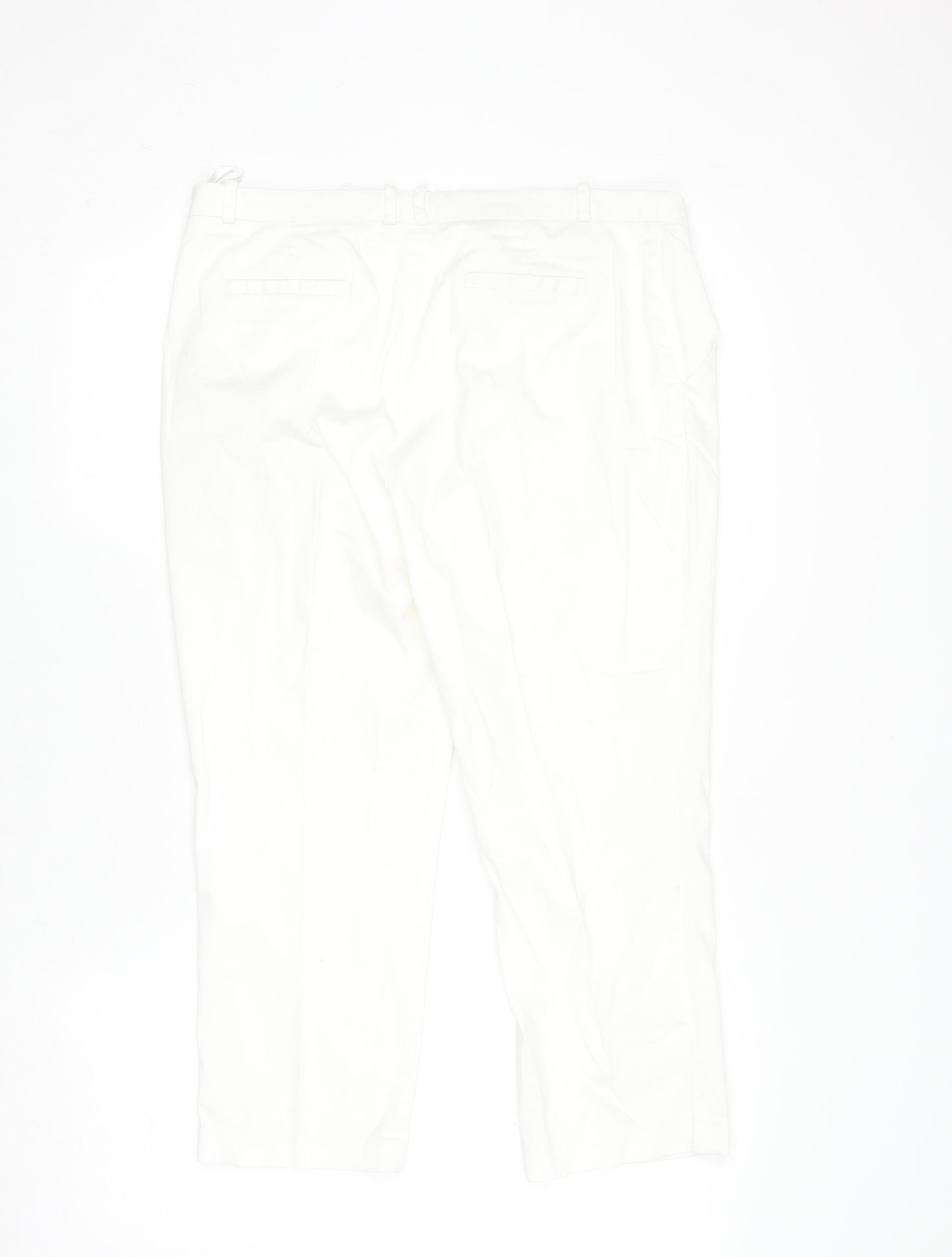 Dunnes Women’s White Chino Stretch Trousers Size 12
