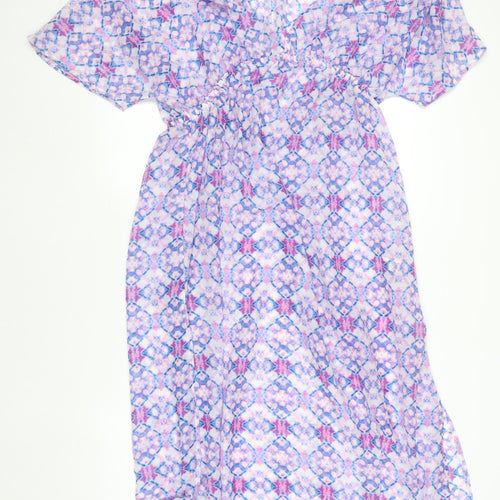 Dunnes Stores Women’s Pink Geometric Midi A-Line Dress Size 14