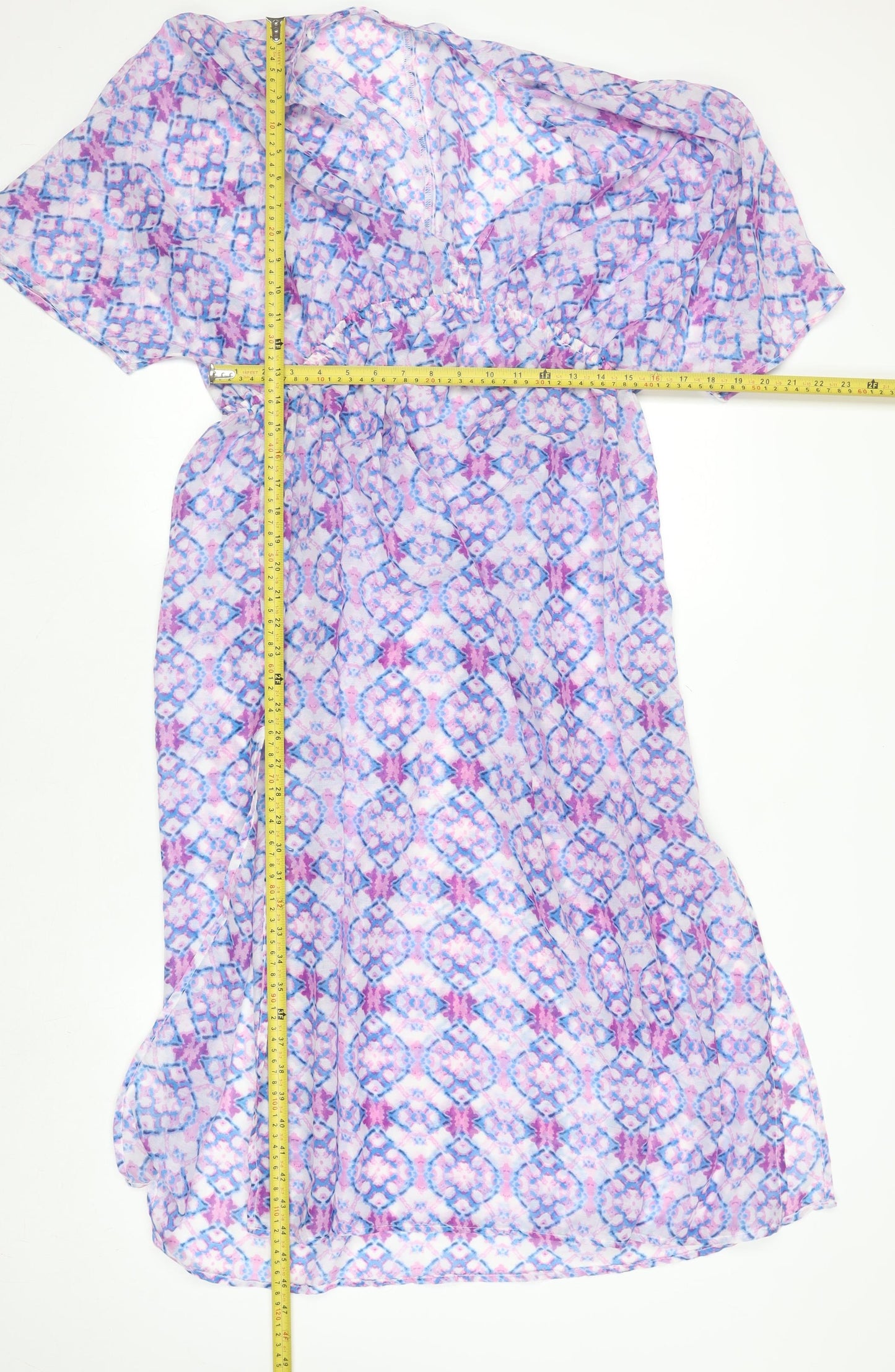 Dunnes Stores Women’s Pink Geometric Midi A-Line Dress Size 14