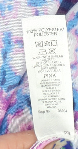 Dunnes Stores Women’s Pink Geometric Midi A-Line Dress Size 14