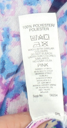 Dunnes Stores Women’s Pink Geometric Midi A-Line Dress Size 14