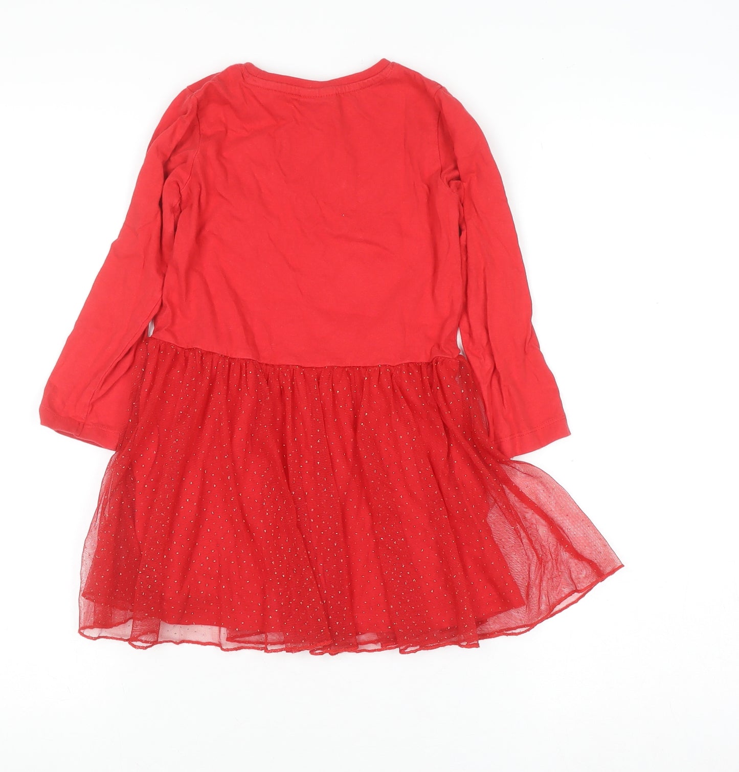 Dunnes Stores Peppa Pig Girls Red Christmas Tutu Dress 4-5 Years