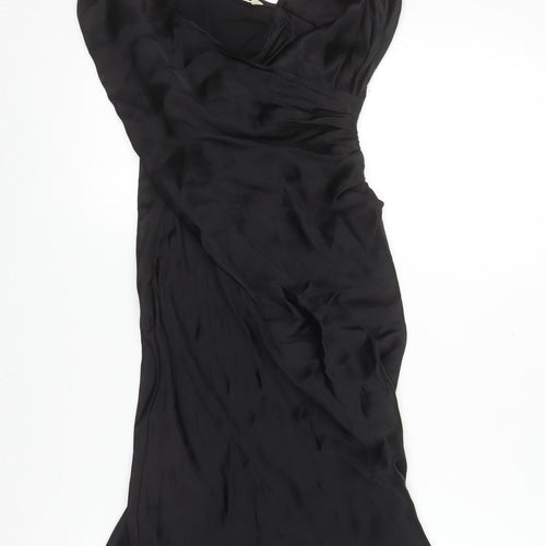 ZARA Women’s Black Viscose Midi Slip Dress XS